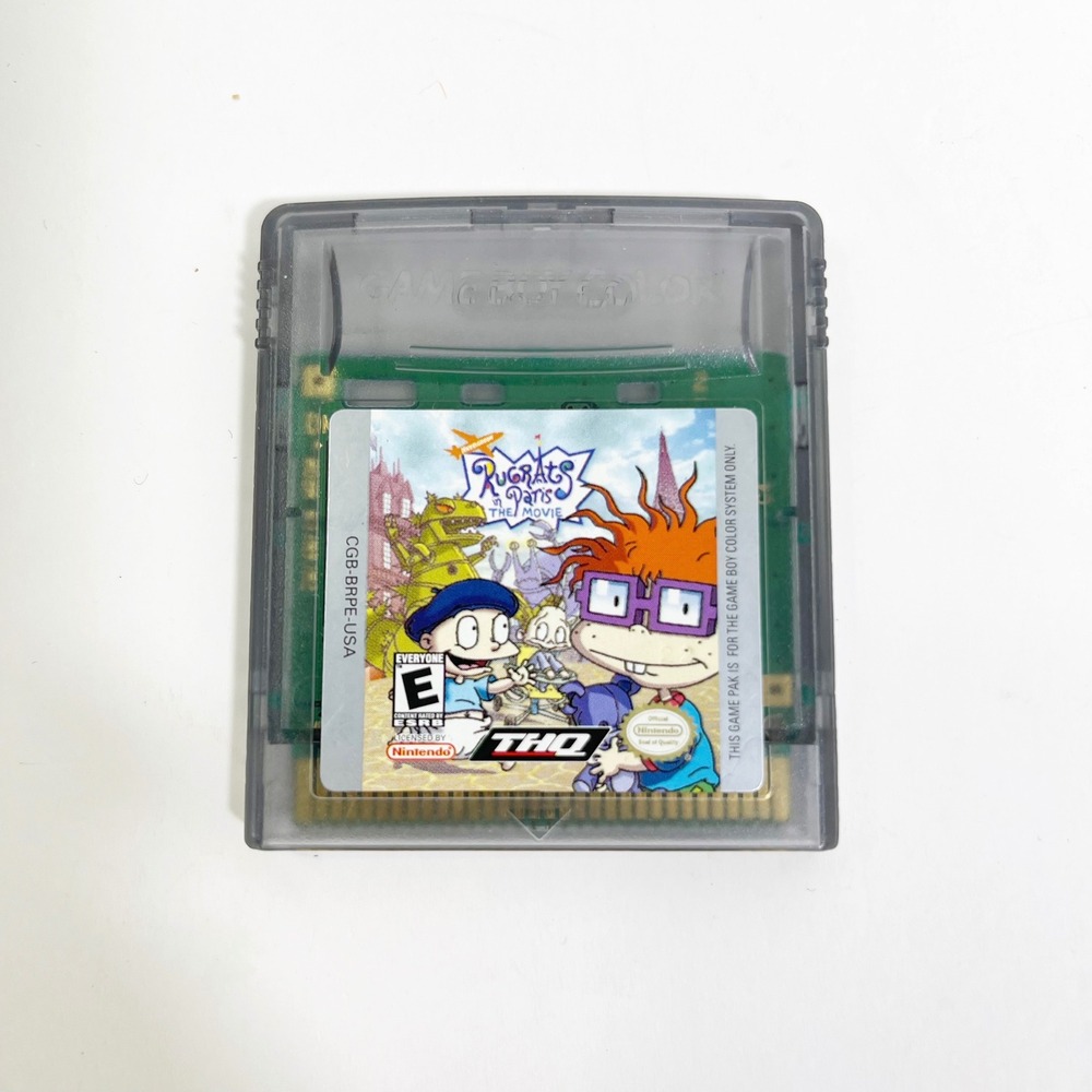 THQ Rugrats in Paris The Movie Game Boy Color Clear Video Game Cartridge